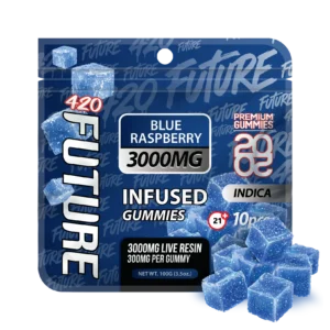 Blue Raspberry (Indica) Infused THCA Gummies - 10 Pieces