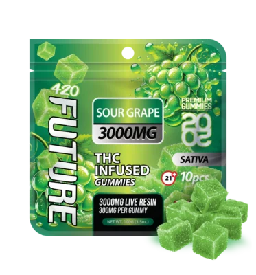 Sour Grape (Indica) Infused THCA Gummies - 10 Pieces