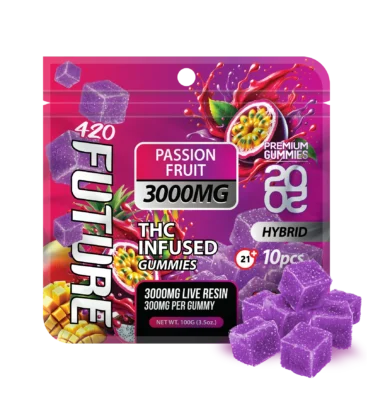 Passion Fruit (Indica) Infused THCA Gummies - 10 Pieces