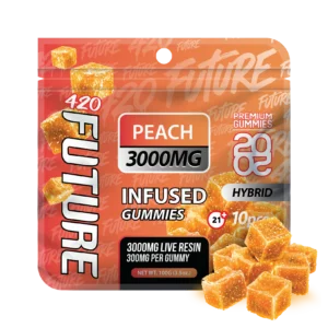 Peach (Hybrid) Infused THCA Gummies - 10 Pieces