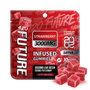 Strawberry (Sativa) Infused THCA Gummies - 10 Pieces